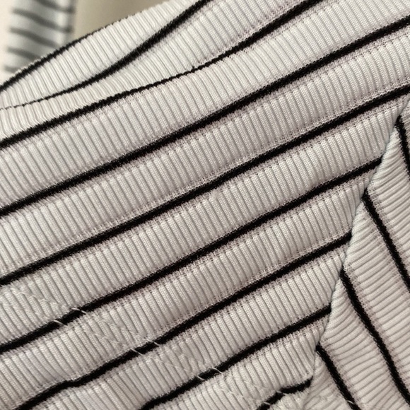 Athleta X Derek Lam IOC White Striped Madison Ave long Sleeve Athletic Shirt Top - Picture 4 of 9